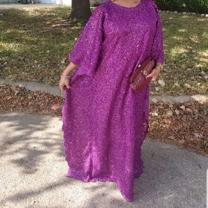 Purple African Bobo cloth with matching headtie